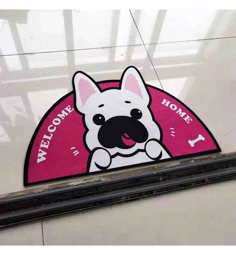 Semicircular Cartoon Door Mat Welcome Entrance Rugs for Home Small Carpet for Bedroom Bathroom Floor Doormats Non-Slip Pet Pads