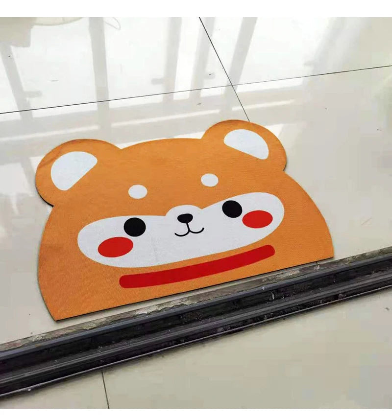 Semicircular Cartoon Door Mat Welcome Entrance Rugs for Home Small Carpet for Bedroom Bathroom Floor Doormats Non-Slip Pet Pads