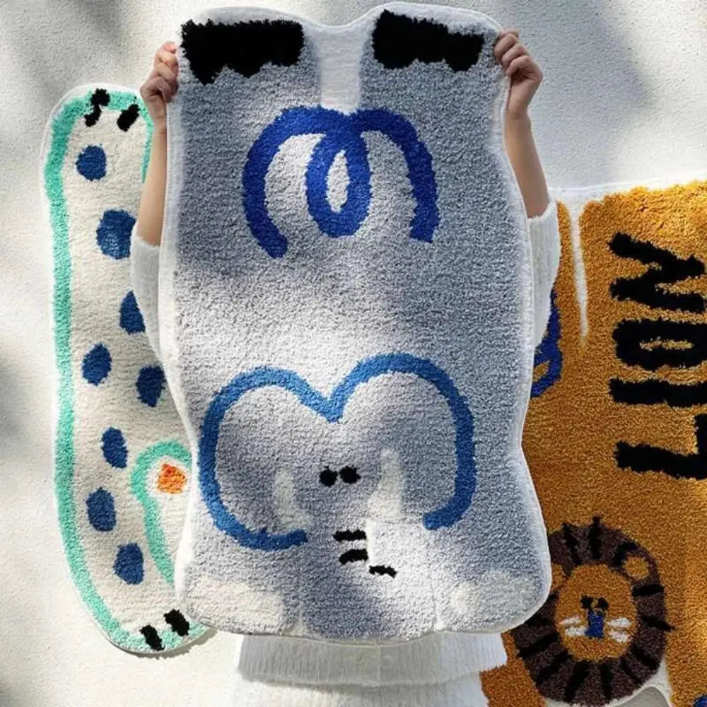 Vikama Cartoon Animal Imitation Cashmere Rug Comfortable Soft Bedroom Bed Blanket Housewarming Children Gift Home Decor