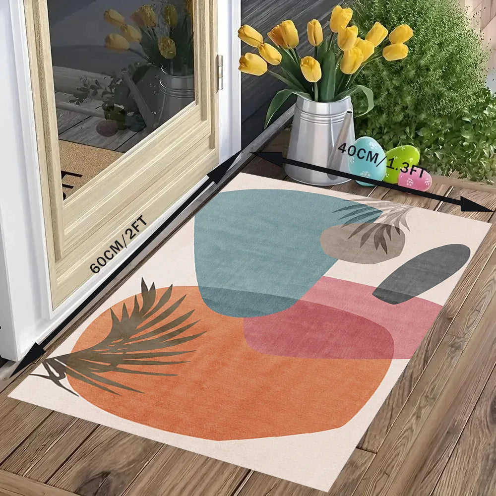 VIKAMA Bathroom Doorway Water-absorbent Floor Mats Bathroom Non-slip Foot Mats Entrance Carpet Machine Washable Door Mats