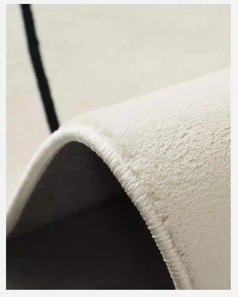 VIKAMA Ins Style Black And White Imitation Cashmere Carpet Comfort Insulation Porch Entry Carpet Bathroom Door Carpet Home Decor