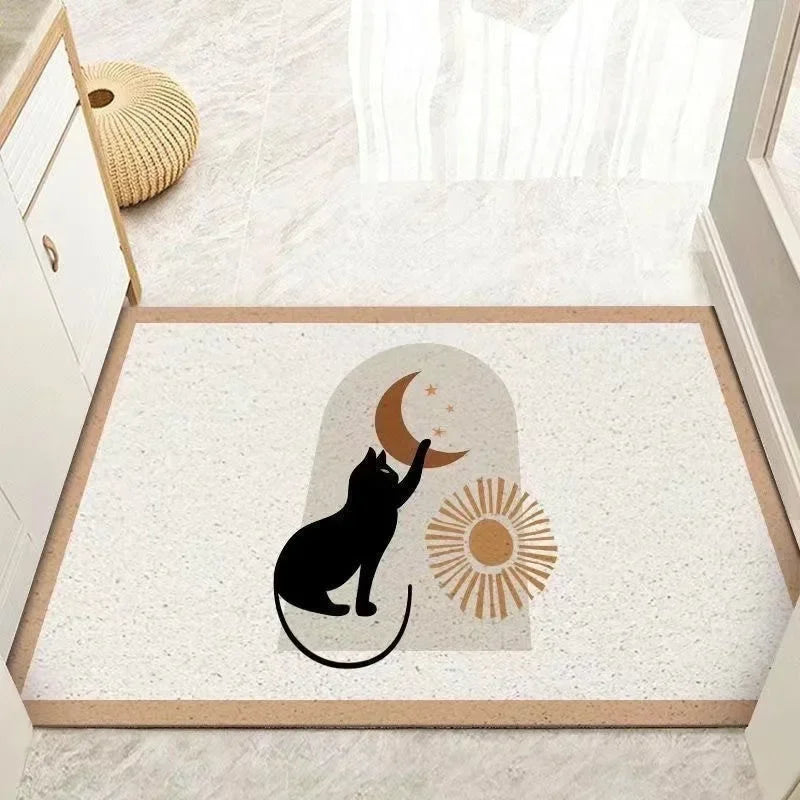 40x60cm Carton Animal Cat & Dog Welcome Door Entrance Mat Remove Dust & Water Carpet for Indoor & Outdoor