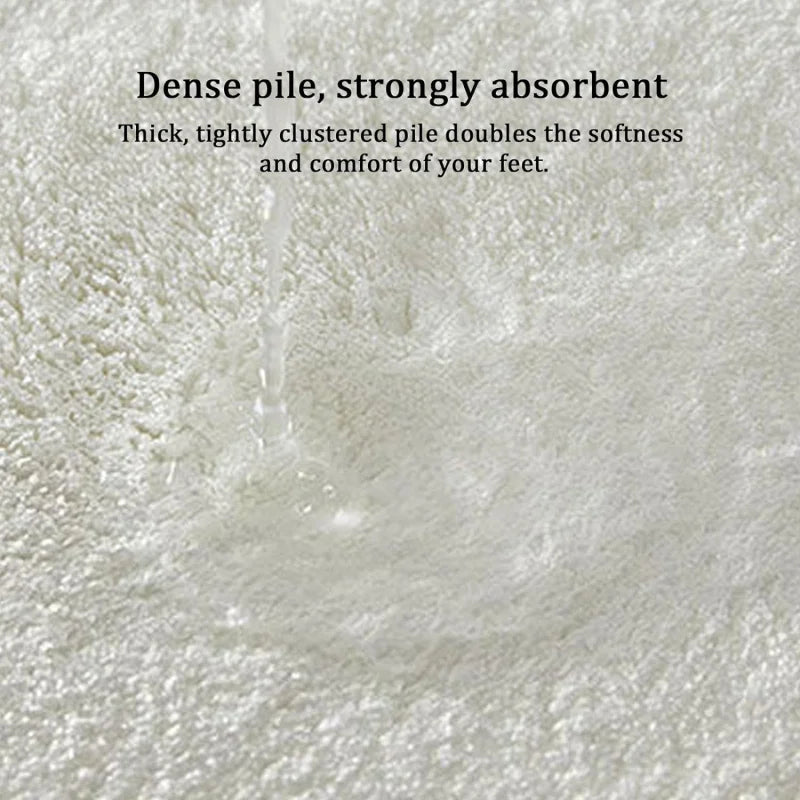 VIKAMA Bathroom Doorway Water-absorbent Floor Mats Bathroom Non-slip Foot Mats Entrance Carpet Machine Washable Door Mats