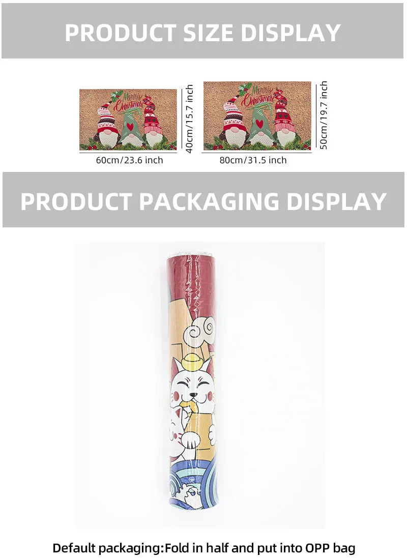 Thin Non-slip Floor Rug Mat, Durable Welcome Doormat Outdoor Entrance Mat, Welcome Mat, Machine Washable, Suitable for Family,