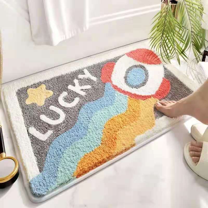 Bathroom Mat Cartoon Washable Cute Water Absorbent Non-slip Quick Dry Home Textile Bedroom Soft Household Doormats Decor New