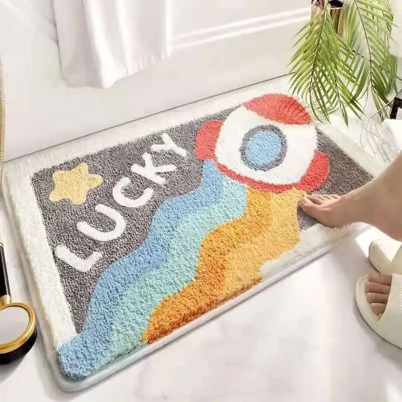 Bathroom Mat Cartoon Washable Cute Water Absorbent Non-slip Quick Dry Home Textile Bedroom Soft Household Doormats Decor New