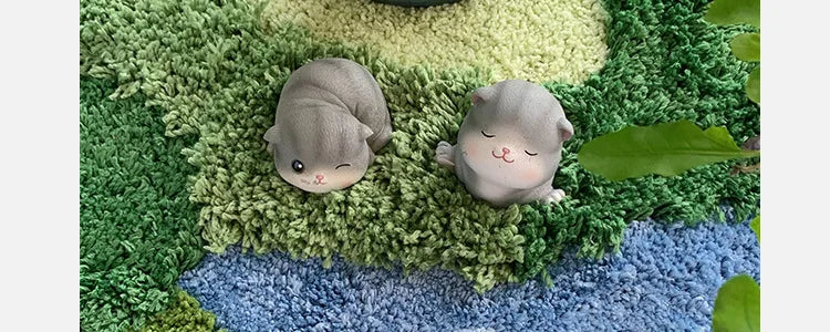 Garden Moss Hand Tufted Area Rug, Bedroom Bedside Rugs, Flocked Art Deco Carpet, Thickened Microfiber Floor Mat, Super Soft