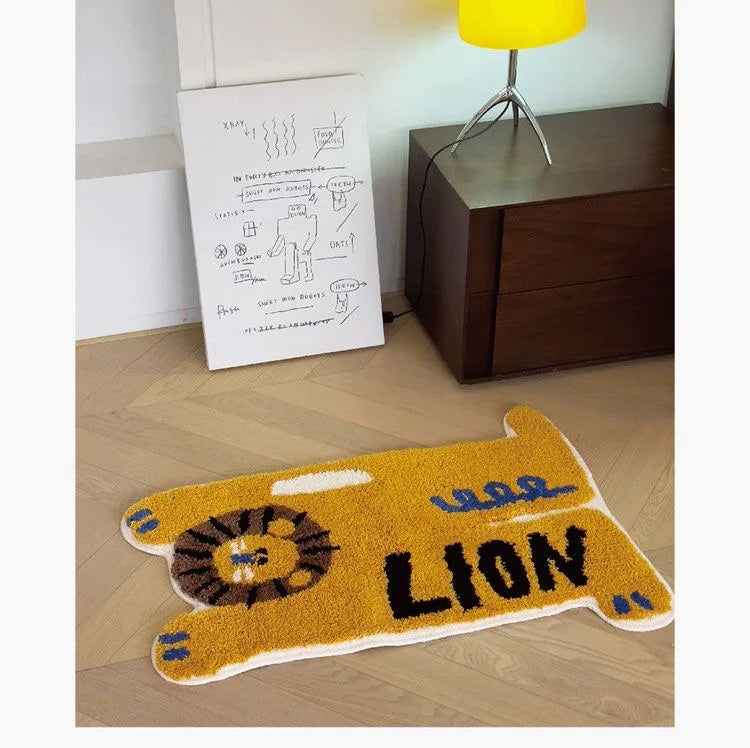 Vikama Cartoon Animal Imitation Cashmere Rug Comfortable Soft Bedroom Bed Blanket Housewarming Children Gift Home Decor