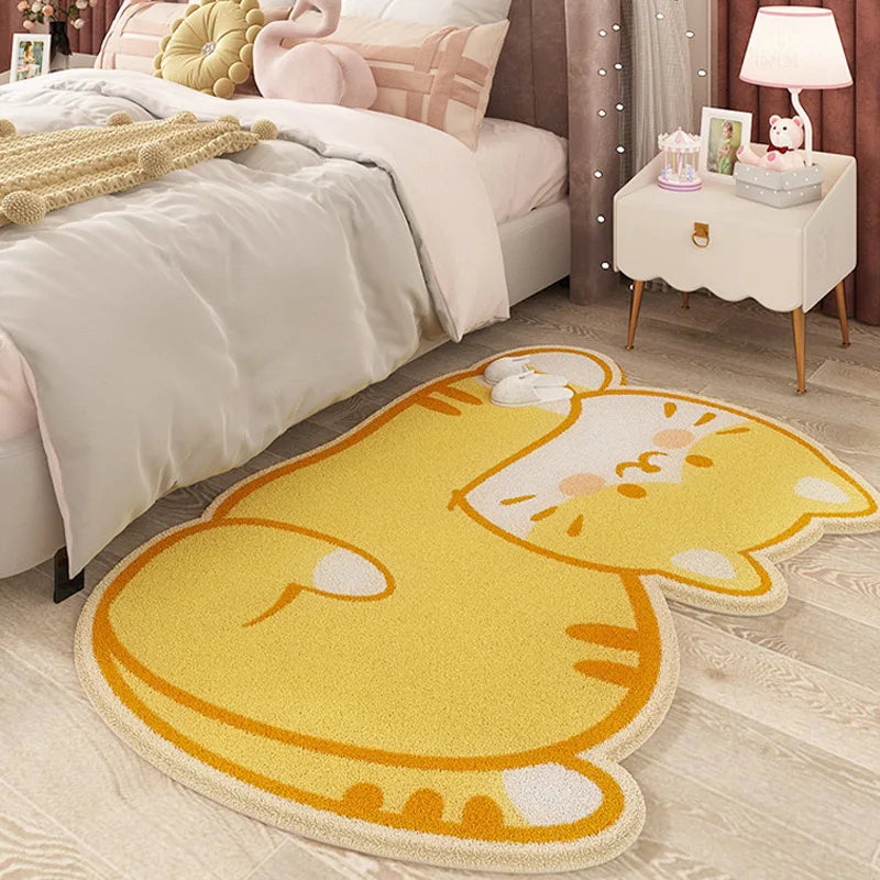 VIKAMA Cartoon Cute Imitation Cashmere Carpet Living Room Bedroom Bedside Children's Room Easy To Care Carpet Home Decoration