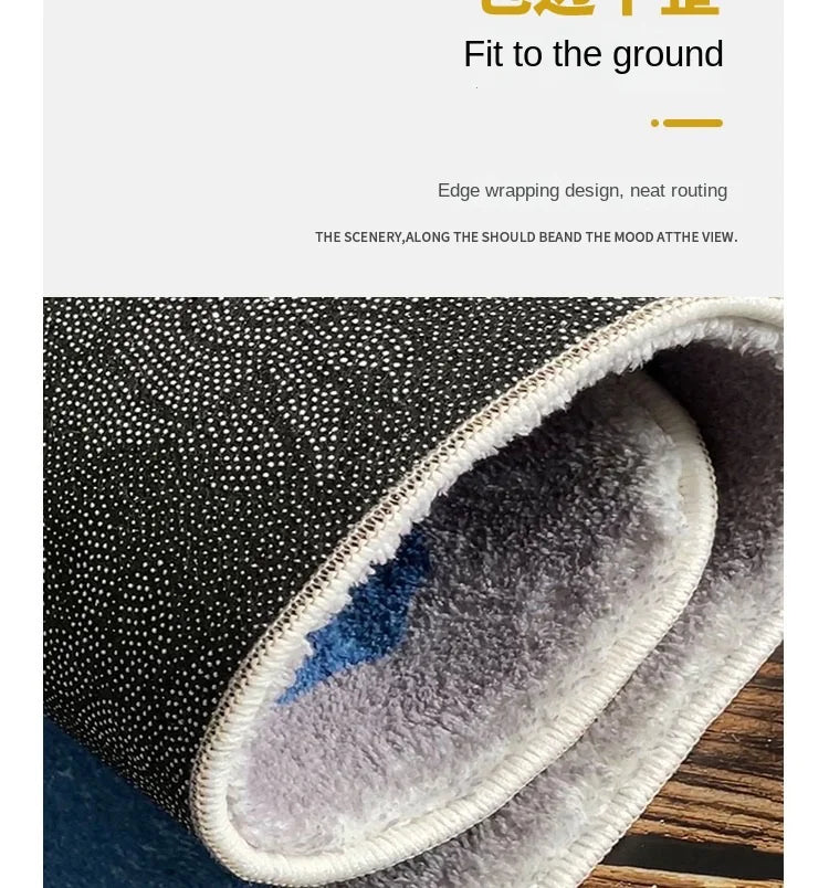 VIKAMA Simple Ins Flowers Imitation Cashmere Carpet Home Decoration Living Room Bedroom Non-Slip Mat Bathroom Absorbent Door Mat