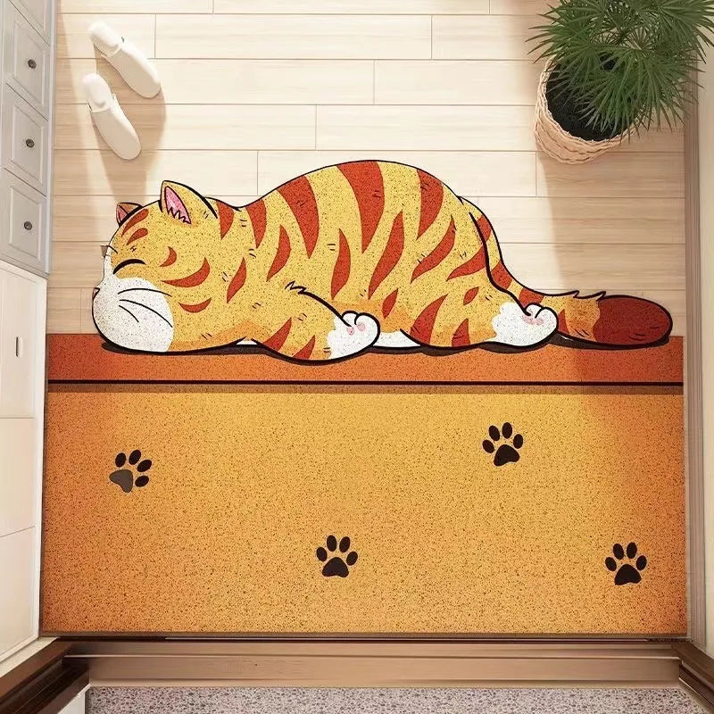 40x60cm Carton Animal Cat & Dog Welcome Door Entrance Mat Remove Dust & Water Carpet for Indoor & Outdoor