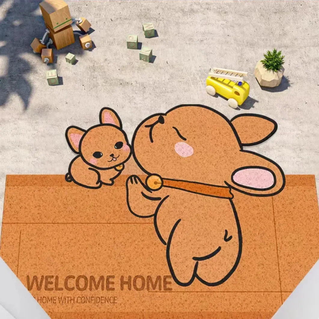 40x60cm Carton Animal Cat & Dog Welcome Door Entrance Mat Remove Dust & Water Carpet for Indoor & Outdoor