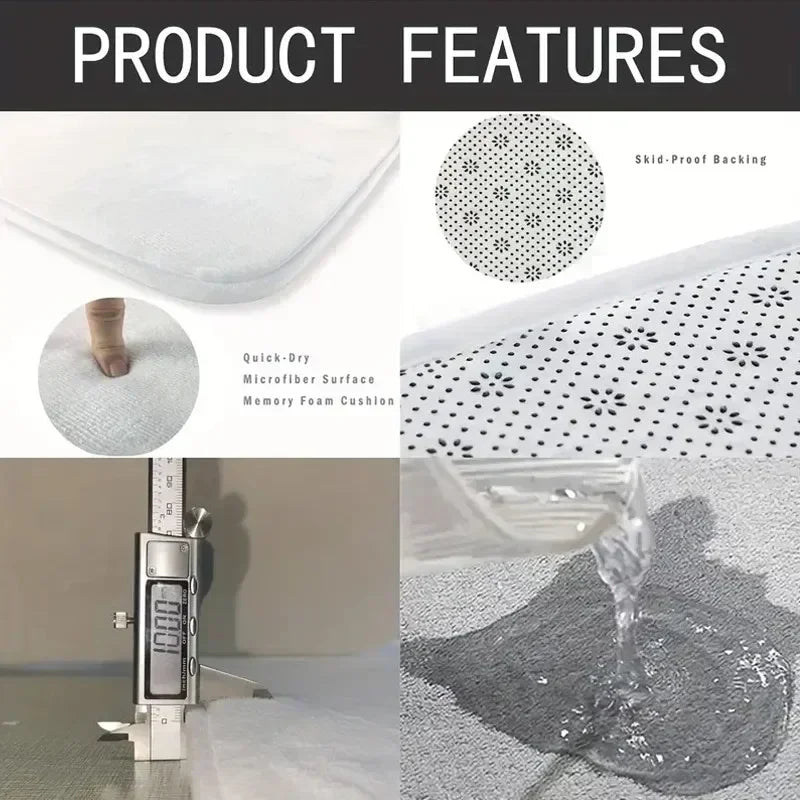 Cartoon Cat Pattern Mat Non-slip Easy To Clean Rug Wrinkle-Resistant Doormat Outdoor Entrance Floor Decorative Washable Carpet