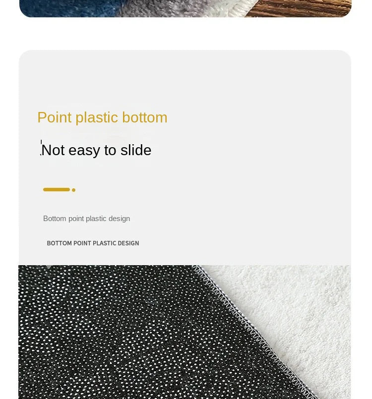 VIKAMA Simple Ins Flowers Imitation Cashmere Carpet Home Decoration Living Room Bedroom Non-Slip Mat Bathroom Absorbent Door Mat
