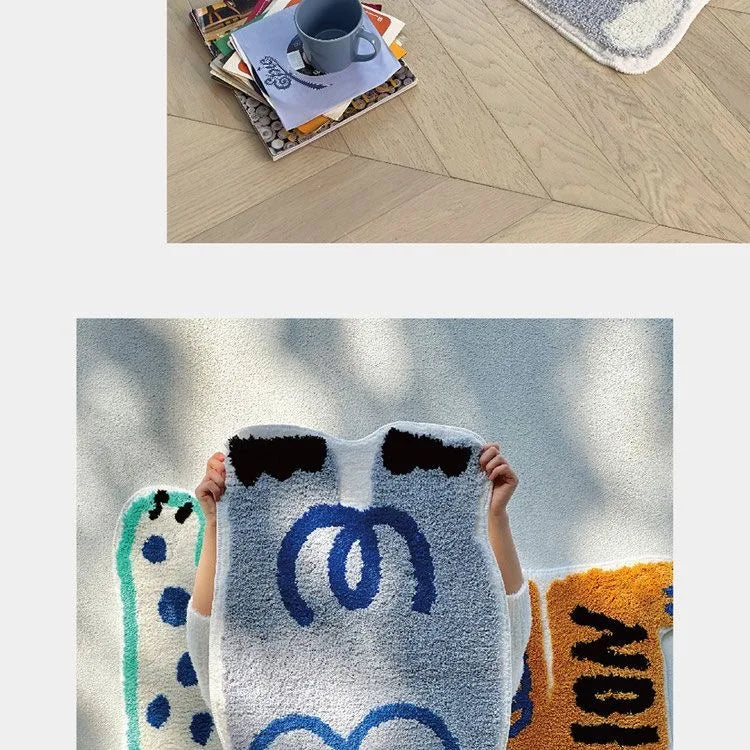 Vikama Cartoon Animal Imitation Cashmere Rug Comfortable Soft Bedroom Bed Blanket Housewarming Children Gift Home Decor