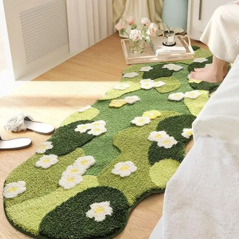 VIKAMA Imitation Cashmere Cute Cartoon Carpet Shaped Rugs Bedside Carpets Home Decor Living Room Sofa Rugs Non-Slip Bedroom Mat