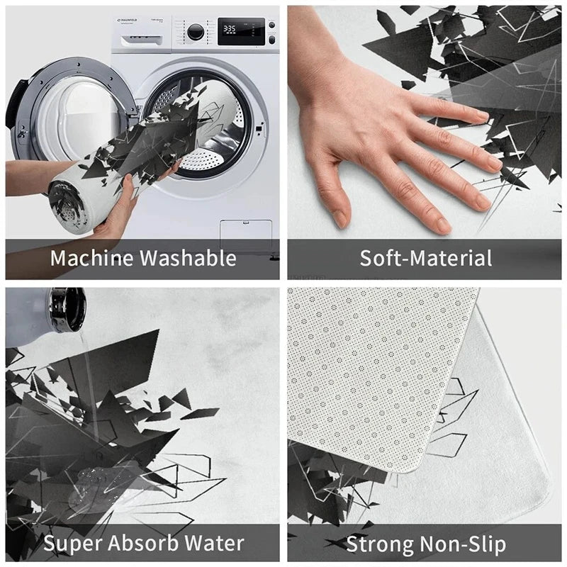 Cats Welcome Mats for Front Door Outdoor Entry Hi Bye Print Doormat Non Slip Kitchen Bedroom Footpad Home Indoor Decor Funny Rug