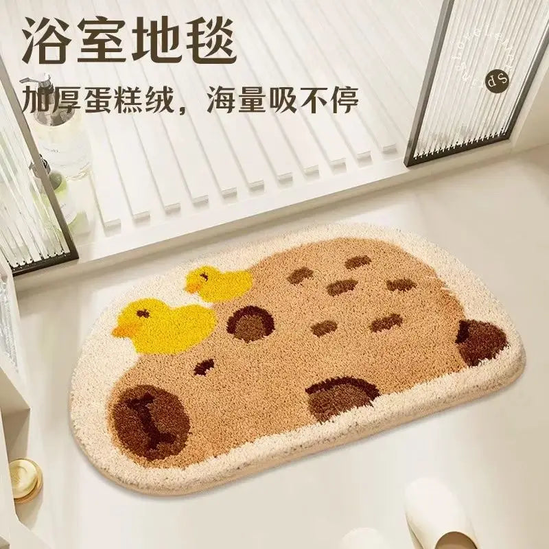 Kapibara bathroom floor mat toilet toilet non-slip floor mat toilet bathroom door carpet