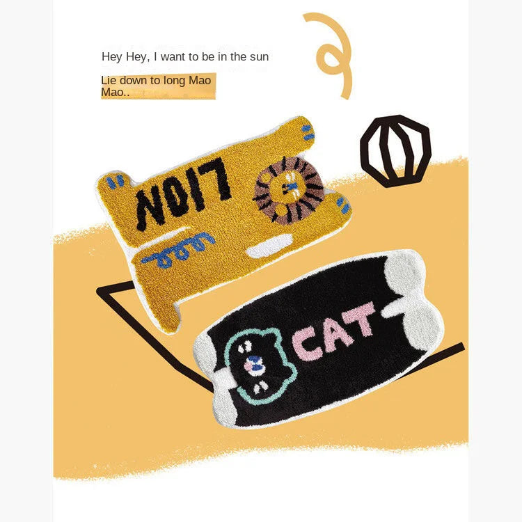 Vikama Cartoon Animal Imitation Cashmere Rug Comfortable Soft Bedroom Bed Blanket Housewarming Children Gift Home Decor