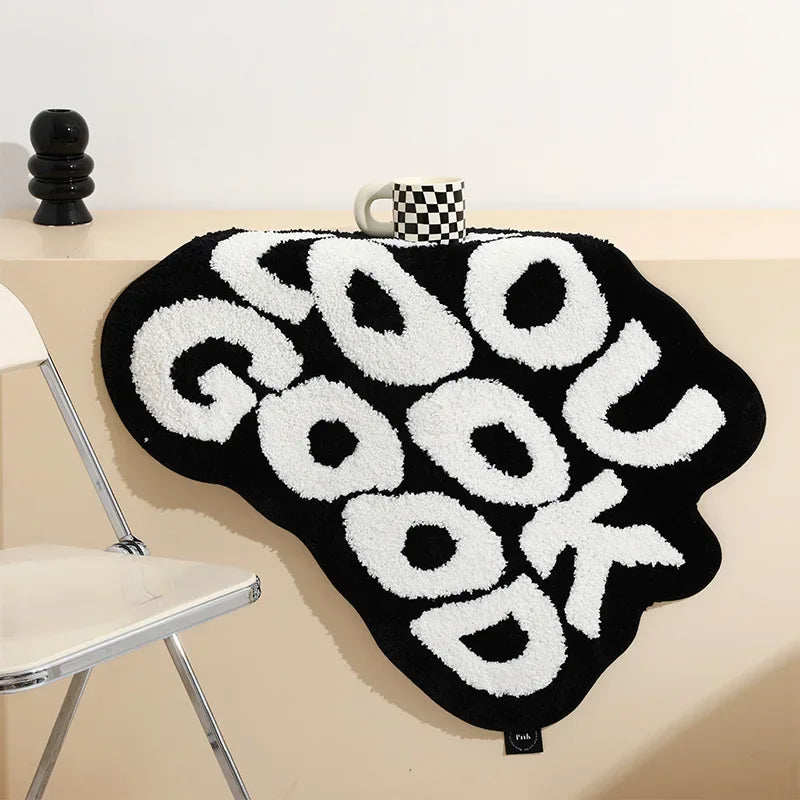 Funny Art Imitation Cashmere Carpet Special-Shaped Living Room Bedroom Decoration Bed Blanket Entry Door Non-Slip Mat