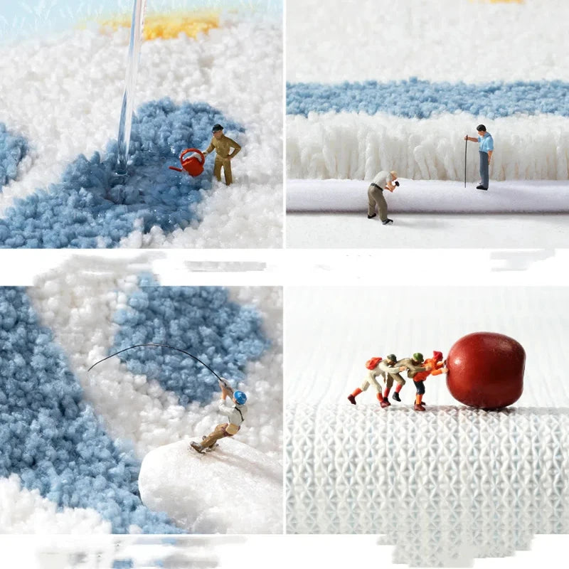 Bathroom Mat, Absorbent Mat, Household Bathroom Entrance Mat, Semi-circular Anti Slip Carpet, Door Mat