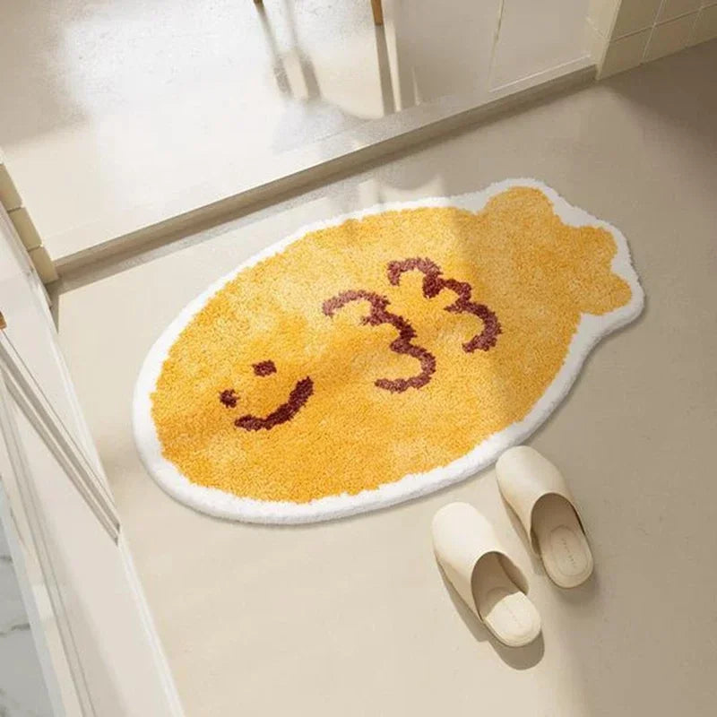 Cute Bedroom Rug Soft Living Room Carpet Non Slip Bathroom Floor Mat Faux Cashmere Entrance Doormat Bath Mat Room Decor