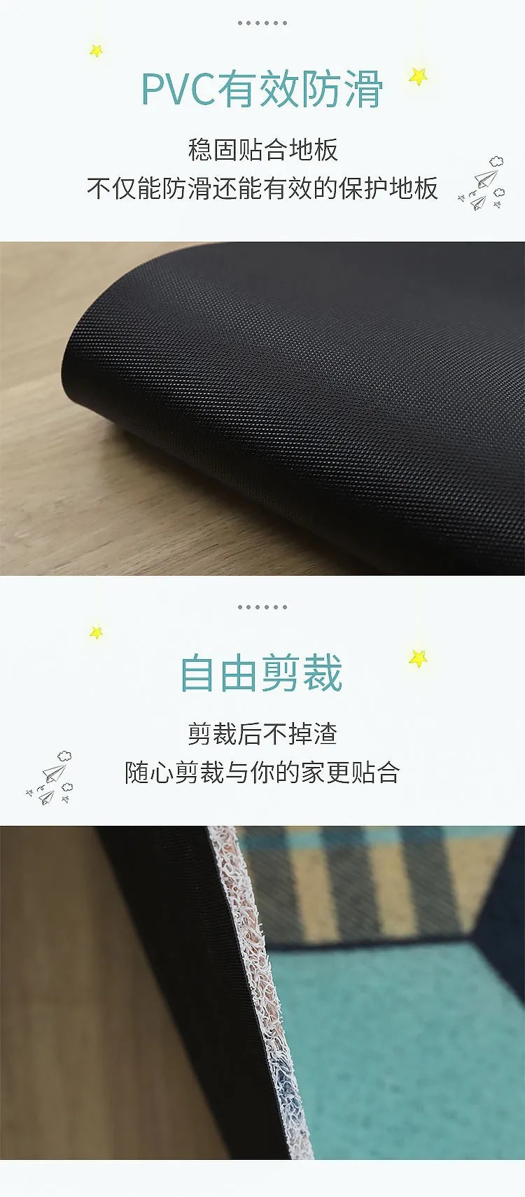 Cartoon Semicircular Carpet Entrance Mat Silk Circle Pet Mat Home Small Carpet Bedroom Bathroom Nonslip Doormat Dustproof Carpet