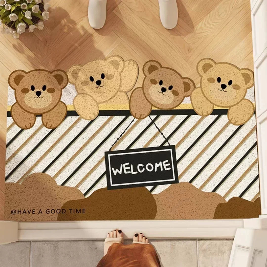 40x60cm Carton Animal Cat & Dog Welcome Door Entrance Mat Remove Dust & Water Carpet for Indoor & Outdoor