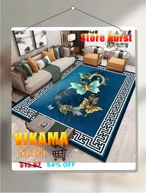 VIKAMA Cartoon Cute Imitation Cashmere Carpet Living Room Bedroom Bedside Children's Room Easy To Care Carpet Home Decoration