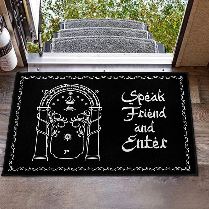 Cats Welcome Mats for Front Door Outdoor Entry Hi Bye Print Doormat Non Slip Kitchen Bedroom Footpad Home Indoor Decor Funny Rug