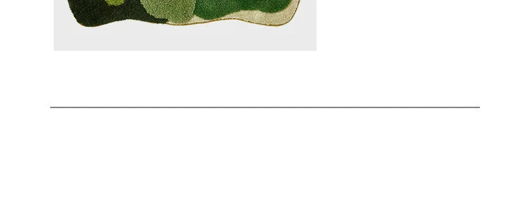 Garden Moss Hand Tufted Area Rug, Bedroom Bedside Rugs, Flocked Art Deco Carpet, Thickened Microfiber Floor Mat, Super Soft