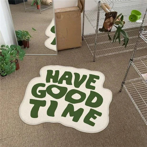 Funny Art Imitation Cashmere Carpet Special-Shaped Living Room Bedroom Decoration Bed Blanket Entry Door Non-Slip Mat