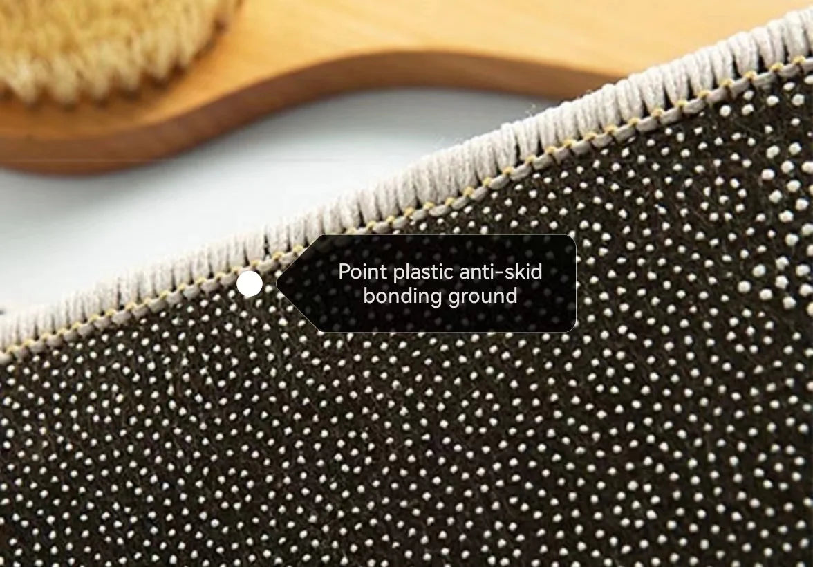 Cartoon Bathroom Foot Mat Imitation Cashmere Bathroom Floor Mat Thickened Half Round Bathroom Anti Slip Mat Cute Plush Door Mat