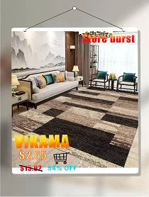 VIKAMA Cartoon Cute Imitation Cashmere Carpet Living Room Bedroom Bedside Children's Room Easy To Care Carpet Home Decoration