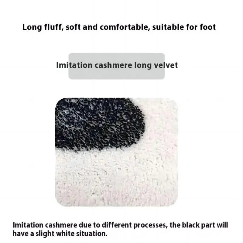 VIKAMA Cute Abnormals Imitation Cashmere Carpet Bathroom Plush Absorbent Mat Home Decoration Living Room Bedroom Door Mat