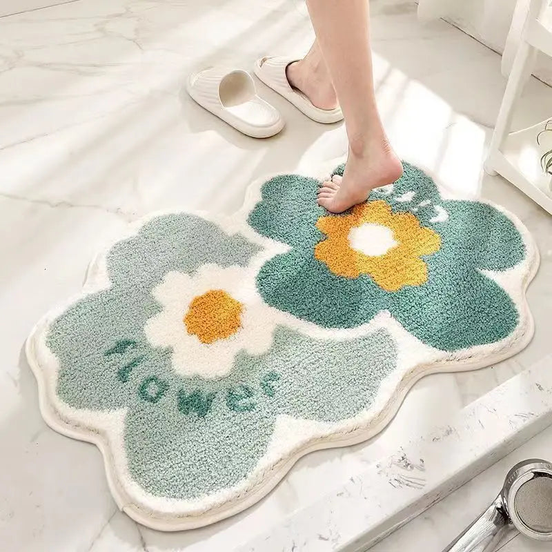 Fruit watermelon suction bathroom carpet imitation cashmere toilet floor mat household non-slip