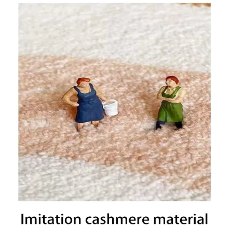 VIKAMA Imitation Cashmere Cute Cartoon Carpet Shaped Rugs Bedside Carpets Home Decor Living Room Sofa Rugs Non-Slip Bedroom Mat