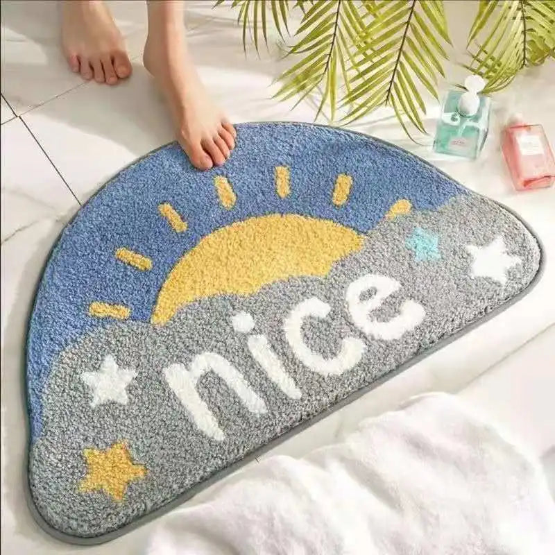 Bathroom Mat Cartoon Washable Cute Water Absorbent Non-slip Quick Dry Home Textile Bedroom Soft Household Doormats Decor New