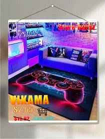 VIKAMA Cartoon Cute Imitation Cashmere Carpet Living Room Bedroom Bedside Children's Room Easy To Care Carpet Home Decoration