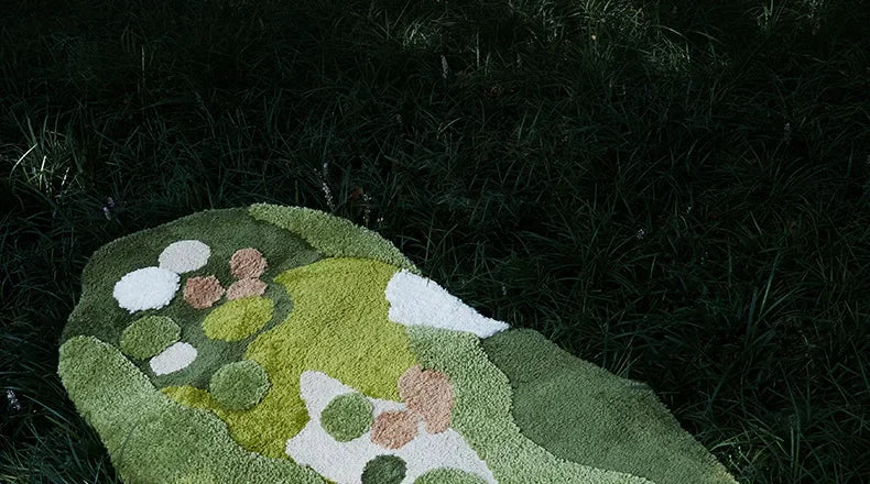 Household Moss Imitation Cashmere Coffee Table Rug Shaped Thicken Bedroom Bedside Mat Non-slip Absorbent Living Room Carpet