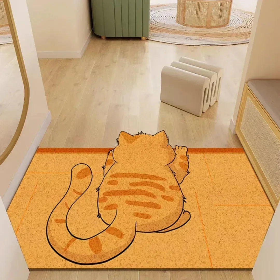 40x60cm Carton Animal Cat & Dog Welcome Door Entrance Mat Remove Dust & Water Carpet for Indoor & Outdoor