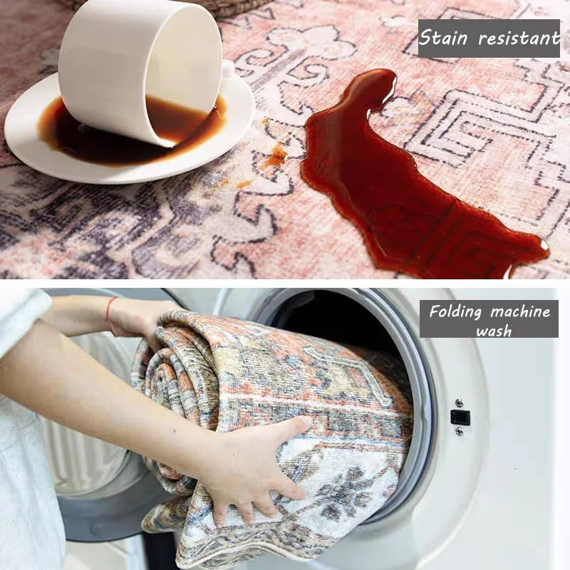 VIKAMA Upgraded Material Wave Creative Non-slip Bathroom Carpet Ocean Bedroom Bedside Rug Living Room Kitchen Mat Home Decor