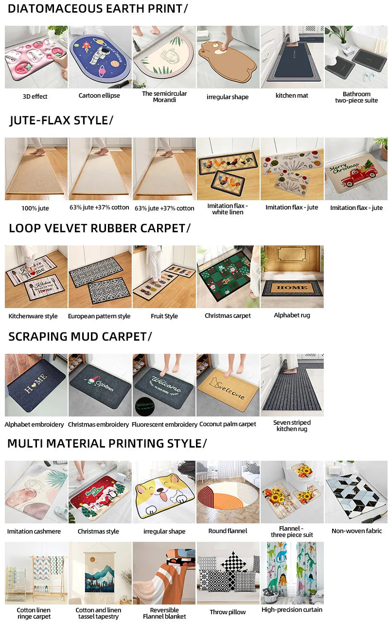 Thin Non-slip Floor Rug Mat, Durable Welcome Doormat Outdoor Entrance Mat, Welcome Mat, Machine Washable, Suitable for Family,