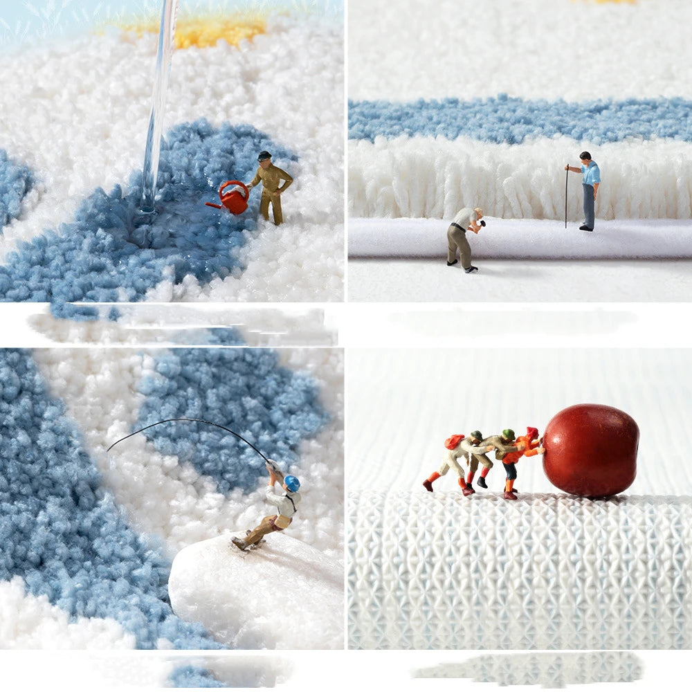 Bathroom Mat, Absorbent Mat, Household Bathroom Entrance Mat, Semi-circular Anti Slip Carpet, Door Mat