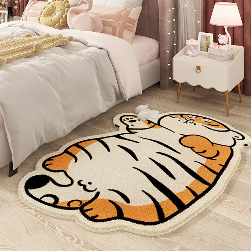 VIKAMA Cartoon Cute Imitation Cashmere Carpet Living Room Bedroom Bedside Children's Room Easy To Care Carpet Home Decoration