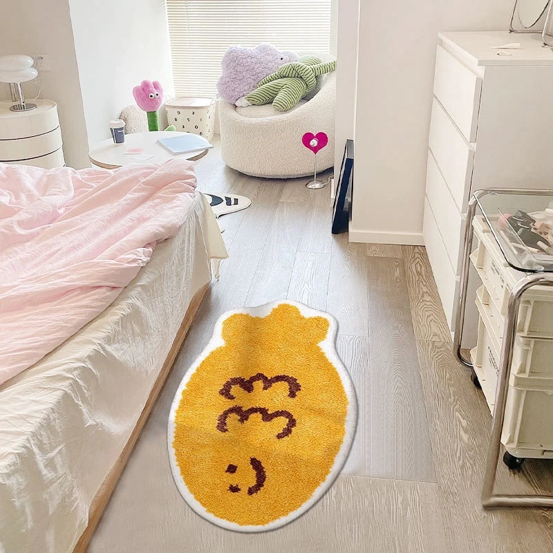 VIKAMA Cute Abnormals Imitation Cashmere Carpet Bathroom Plush Absorbent Mat Home Decoration Living Room Bedroom Door Mat