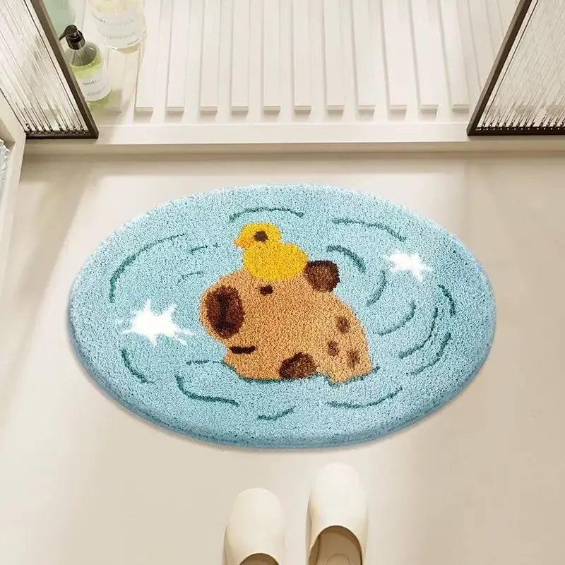 Kapibara bathroom floor mat toilet toilet non-slip floor mat toilet bathroom door carpet