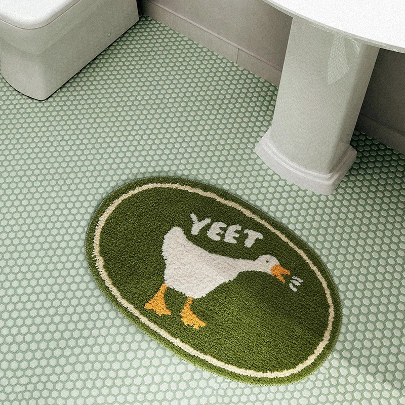 VIKAMA Bathroom Doorway Water-absorbent Floor Mats Bathroom Non-slip Foot Mats Entrance Carpet Machine Washable Door Mats