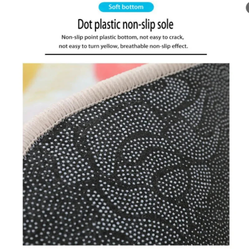 VIKAMA Imitation Cashmere Cute Cartoon Carpet Shaped Rugs Bedside Carpets Home Decor Living Room Sofa Rugs Non-Slip Bedroom Mat