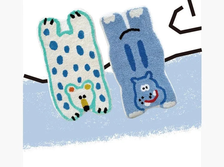 Vikama Cartoon Animal Imitation Cashmere Rug Comfortable Soft Bedroom Bed Blanket Housewarming Children Gift Home Decor